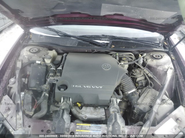 2G4WE587961282237 - 2006 BUICK LACROSSE CXS BURGUNDY photo 10