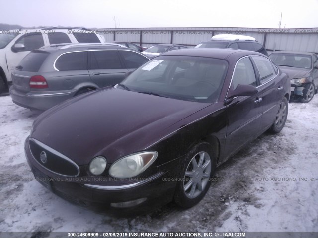 2G4WE587961282237 - 2006 BUICK LACROSSE CXS BURGUNDY photo 2