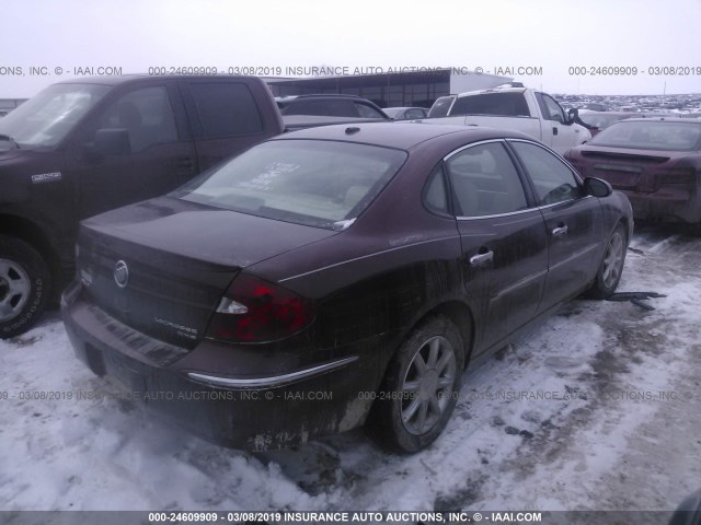 2G4WE587961282237 - 2006 BUICK LACROSSE CXS BURGUNDY photo 4