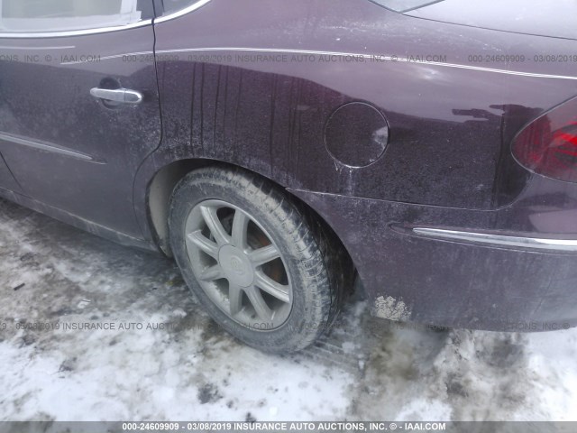2G4WE587961282237 - 2006 BUICK LACROSSE CXS BURGUNDY photo 6