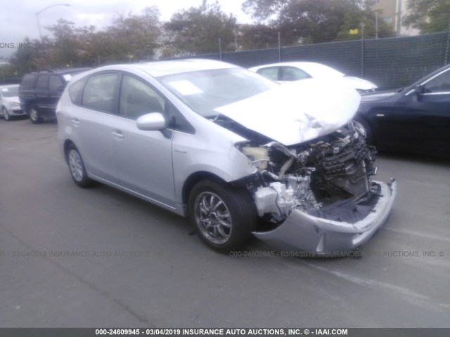 JTDZN3EU7EJ007454 - 2014 TOYOTA PRIUS V SILVER photo 1