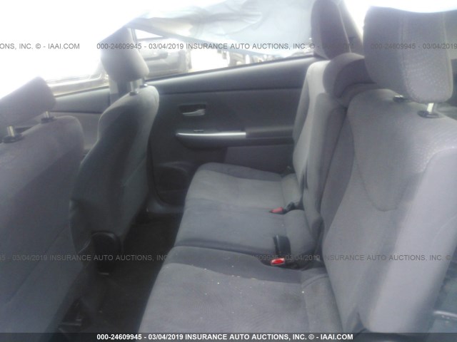 JTDZN3EU7EJ007454 - 2014 TOYOTA PRIUS V SILVER photo 8