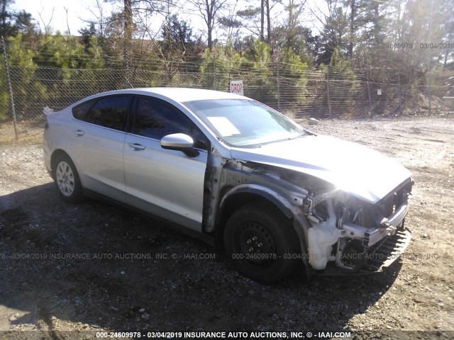 1FA6P0G76E5373195 - 2014 FORD FUSION S SILVER photo 1