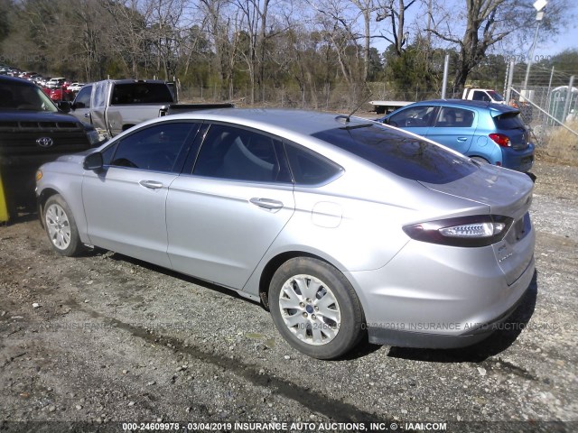 1FA6P0G76E5373195 - 2014 FORD FUSION S SILVER photo 3