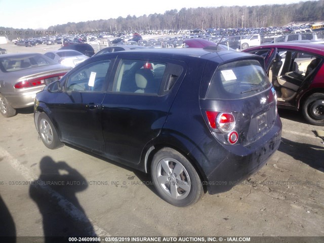 1G1JA6SH2F4177800 - 2015 CHEVROLET SONIC LS შავი ფოტო 3