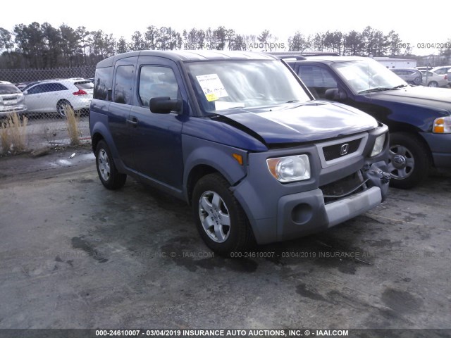 5J6YH28533L025110 - 2003 HONDA ELEMENT EX BLUE photo 1