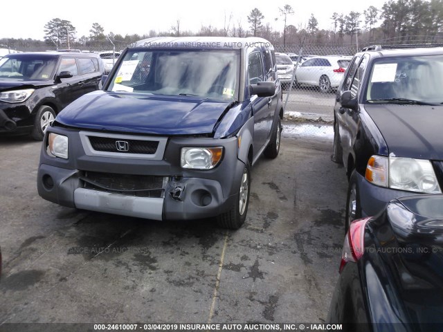 5J6YH28533L025110 - 2003 HONDA ELEMENT EX BLUE photo 2