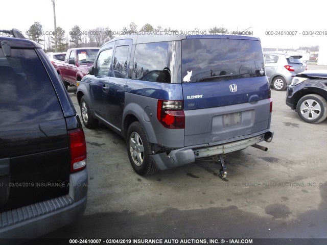 5J6YH28533L025110 - 2003 HONDA ELEMENT EX BLUE photo 3