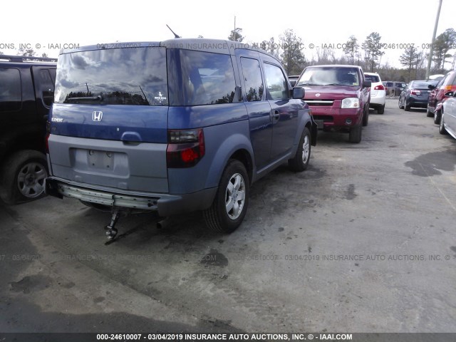 5J6YH28533L025110 - 2003 HONDA ELEMENT EX BLUE photo 4