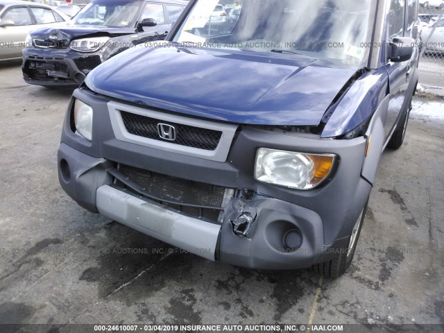 5J6YH28533L025110 - 2003 HONDA ELEMENT EX BLUE photo 6