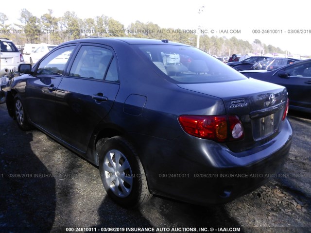 2T1BU40E49C116515 - 2009 TOYOTA COROLLA S/LE/XLE GRAY photo 3