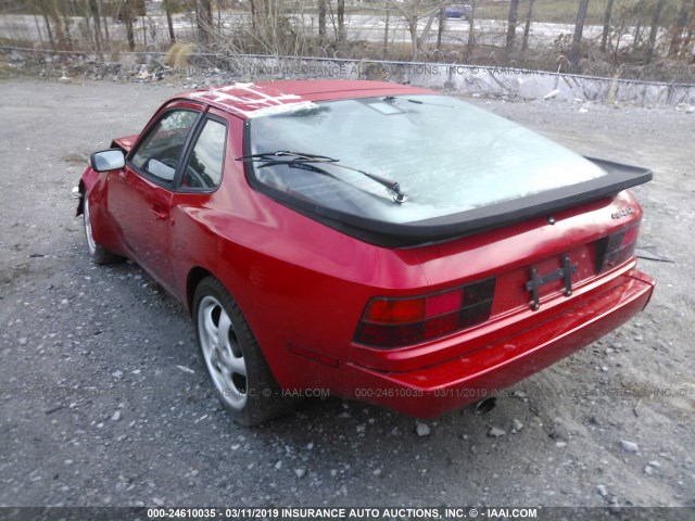 WP0AA0941GN455332 - 1986 PORSCHE 944 RED photo 3