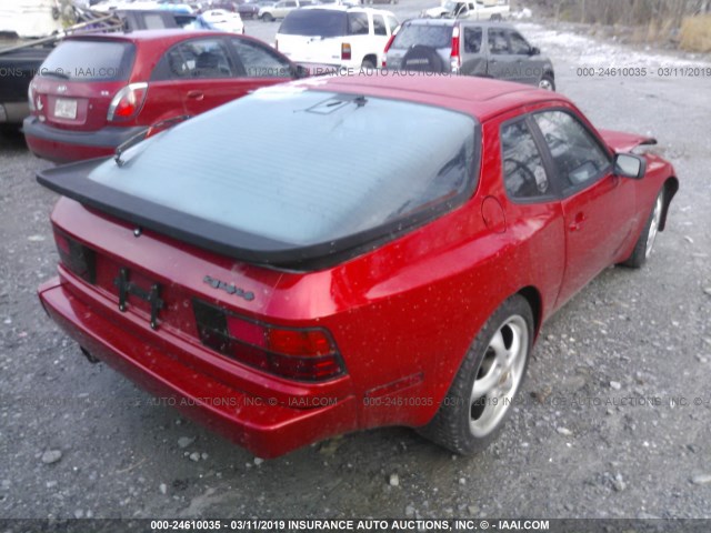 WP0AA0941GN455332 - 1986 PORSCHE 944 RED photo 4