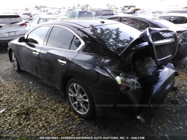 1N4AA5AP8CC806963 - 2012 NISSAN MAXIMA S/SV BLACK photo 3