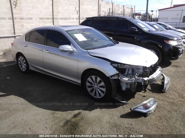 1HGCR2F86EA066244 - 2014 HONDA ACCORD EXL SILVER photo 1