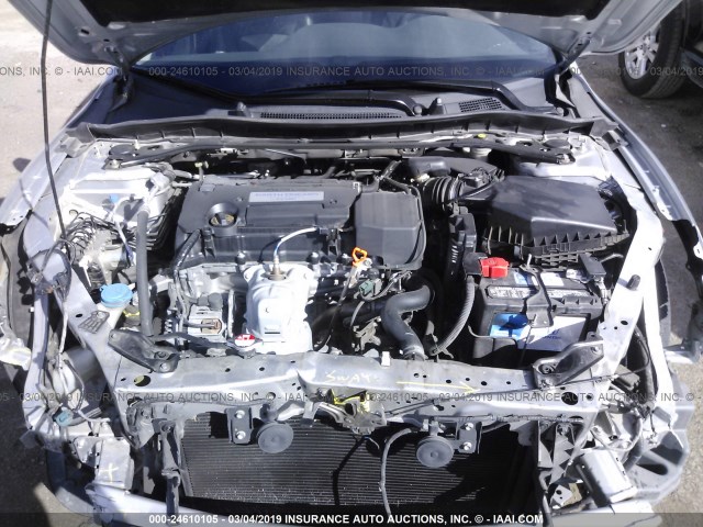 1HGCR2F86EA066244 - 2014 HONDA ACCORD EXL SILVER photo 10