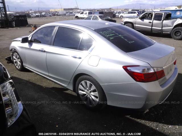 1HGCR2F86EA066244 - 2014 HONDA ACCORD EXL SILVER photo 3