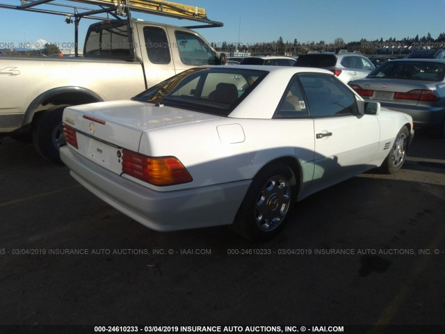 WDBFA66E6MF021420 - 1991 MERCEDES-BENZ 500 SL WHITE photo 4