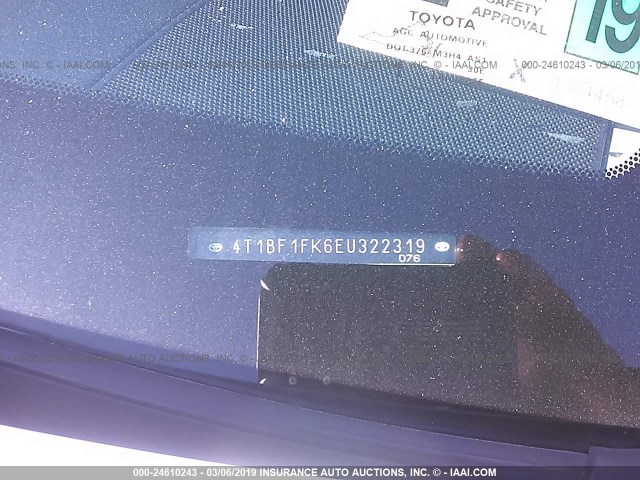 4T1BF1FK6EU322319 - 2014 TOYOTA CAMRY L/SE/LE/XLE 白色 照片 9