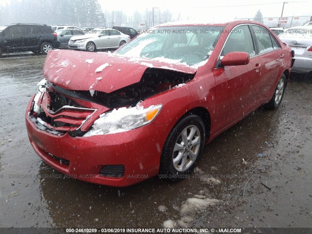 4T1BF3EK0BU171423 - 2011 TOYOTA CAMRY SE/LE/XLE 红色 照片 2