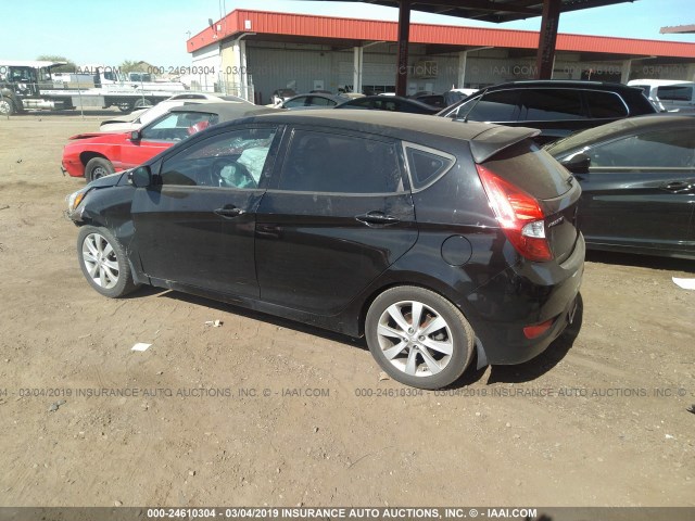 KMHCU5AE4DU077490 - 2013 HYUNDAI ACCENT GLS/SE BLACK photo 3