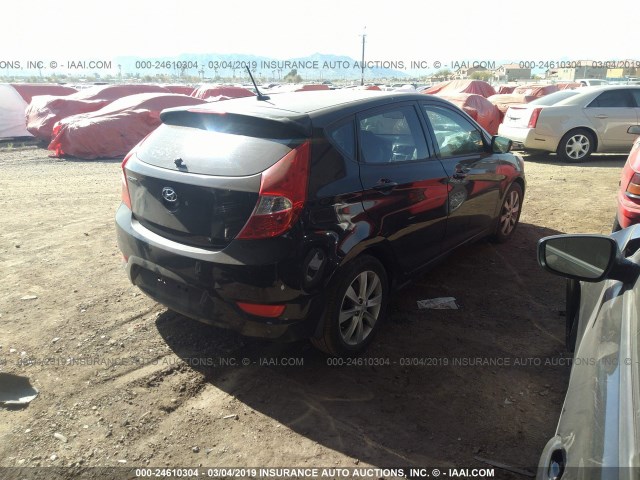 KMHCU5AE4DU077490 - 2013 HYUNDAI ACCENT GLS/SE BLACK photo 4