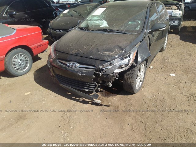 KMHCU5AE4DU077490 - 2013 HYUNDAI ACCENT GLS/SE BLACK photo 6