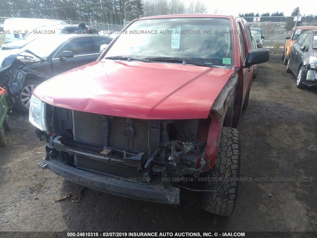 1N6AD06W17C445924 - 2007 NISSAN FRONTIER KING CAB LE/SE/OFF ROAD RED photo 6