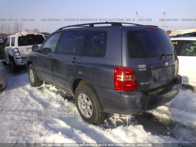 JTEHF21A820051507 - 2002 TOYOTA HIGHLANDER LIMITED Light Blue photo 3