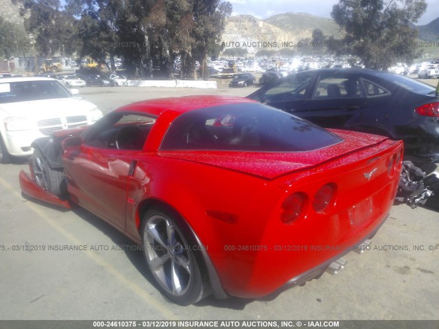 1G1YW2DW2C5102363 - 2012 CHEVROLET CORVETTE GRAND SPORT RED photo 3