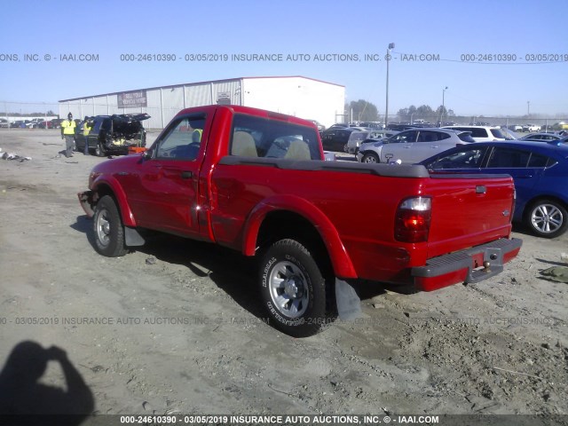 1FTYR10UX2TA26284 - 2002 FORD RANGER RED photo 3