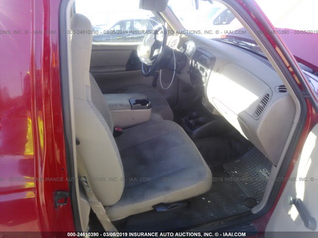 1FTYR10UX2TA26284 - 2002 FORD RANGER RED photo 5