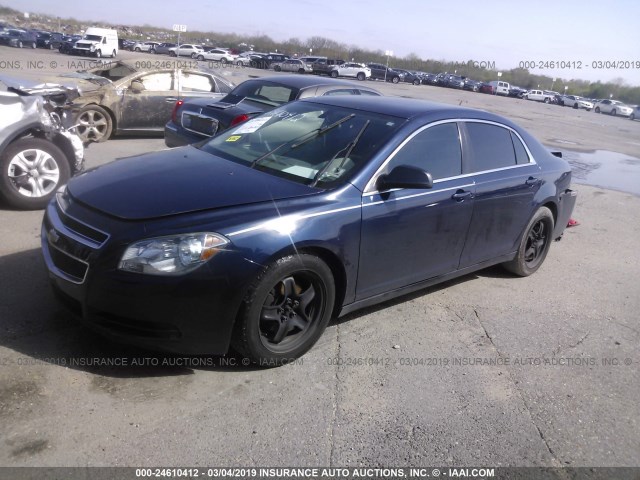 1G1ZB5EB9A4156226 - 2010 CHEVROLET MALIBU LS Dark Blue photo 2