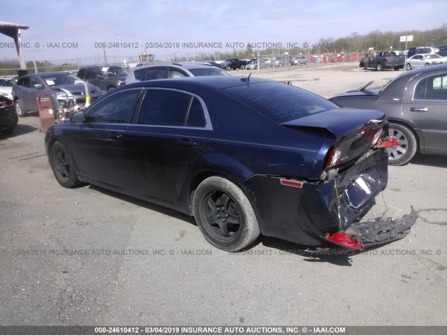 1G1ZB5EB9A4156226 - 2010 CHEVROLET MALIBU LS Dark Blue photo 3