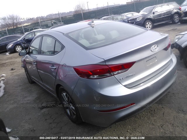 5NPD84LF6HH016798 - 2017 HYUNDAI ELANTRA SE/VALUE/LIMITED SILVER photo 3