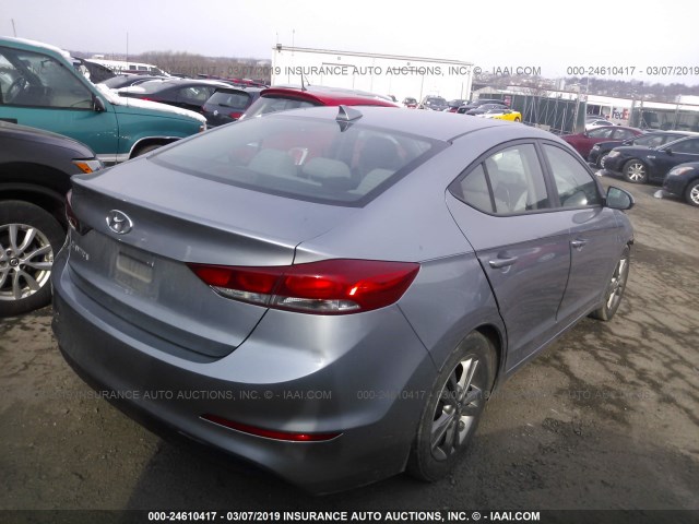 5NPD84LF6HH016798 - 2017 HYUNDAI ELANTRA SE/VALUE/LIMITED SILVER photo 4