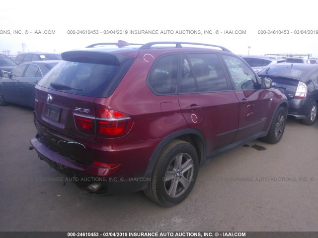 5UXZW0C52BL371545 - 2011 BMW X5 XDRIVE35D RED photo 4