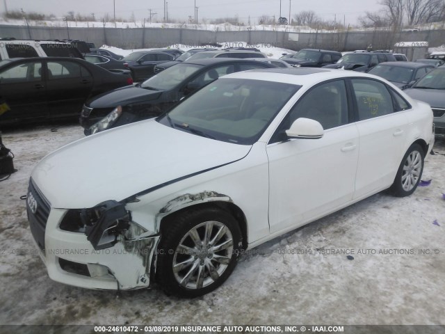 WAUSF78KX9N021733 - 2009 AUDI A4 PREMIUM PLUS WHITE photo 2