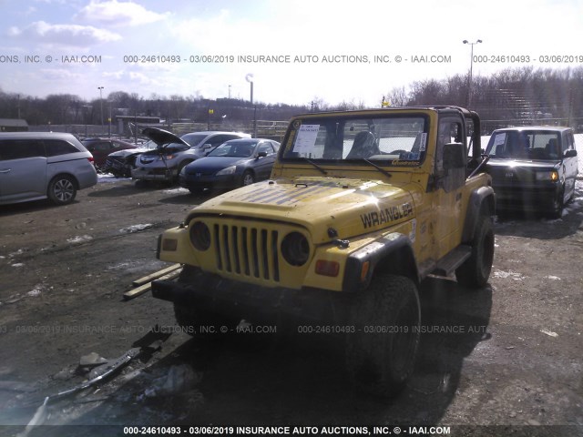 1J4FA49S01P350234 - 2001 JEEP WRANGLER / TJ SPORT YELLOW photo 2