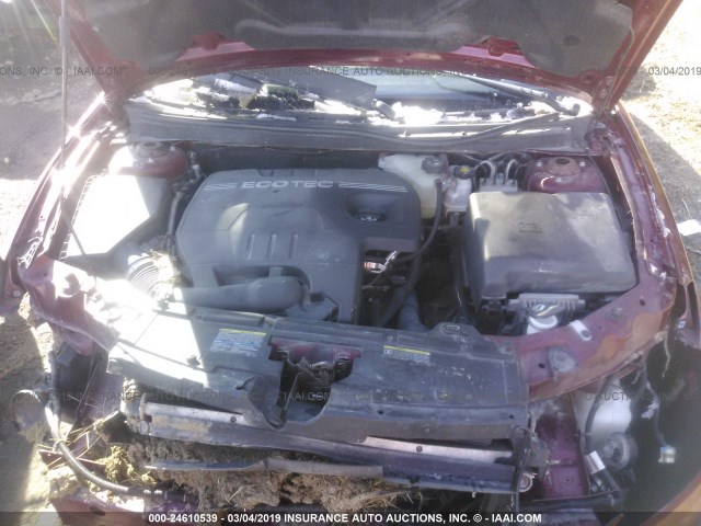 1G2ZF57B584277830 - 2008 PONTIAC G6 VALUE LEADER/BASE MAROON photo 10