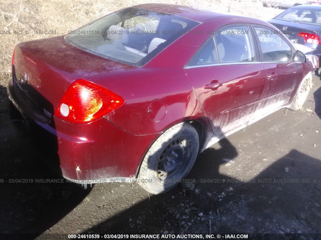 1G2ZF57B584277830 - 2008 PONTIAC G6 VALUE LEADER/BASE MAROON photo 4