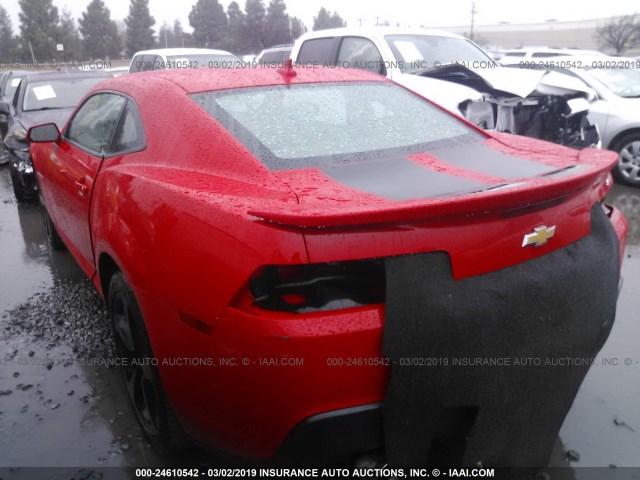 2G1FK1EJ7F9149489 - 2015 CHEVROLET CAMARO 2SS RED photo 3