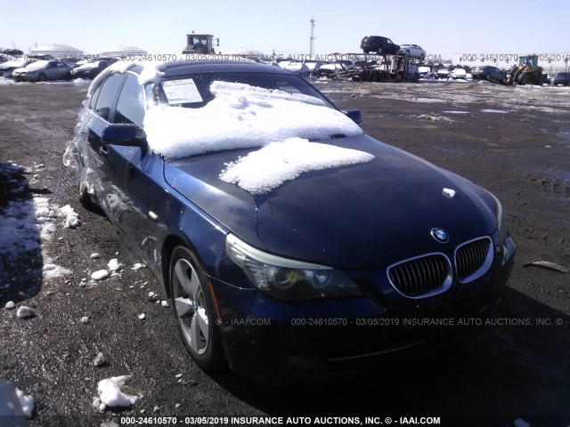 WBANV13598CZ57268 - 2008 BMW 528 XI BLUE photo 1