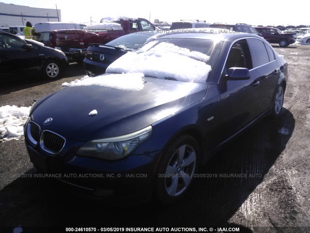 WBANV13598CZ57268 - 2008 BMW 528 XI BLUE photo 2