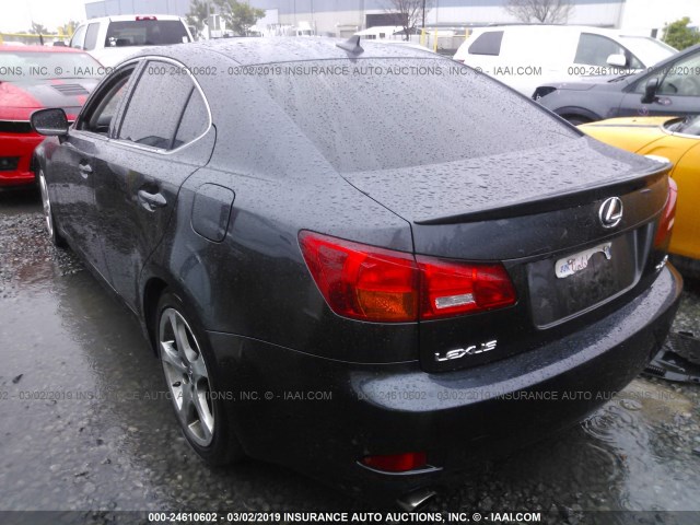 JTHBK262272050788 - 2007 LEXUS IS 250 GRAY photo 3