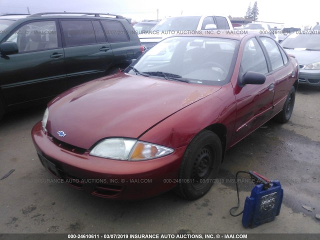 1G1JF524017371547 - 2001 CHEVROLET CAVALIER LS RED photo 2