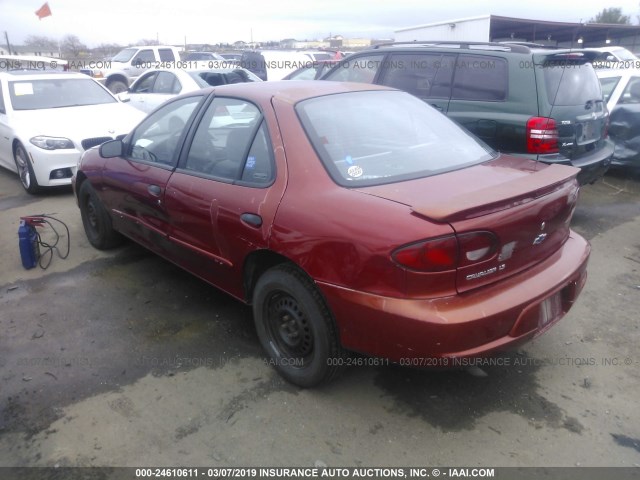 1G1JF524017371547 - 2001 CHEVROLET CAVALIER LS RED photo 3