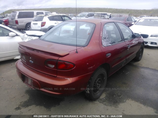 1G1JF524017371547 - 2001 CHEVROLET CAVALIER LS RED photo 4