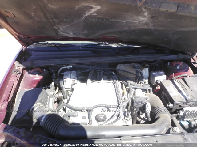 1G1ZT54855F178608 - 2005 CHEVROLET MALIBU LS BURGUNDY photo 10