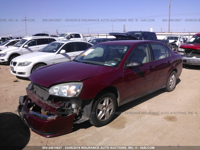 1G1ZT54855F178608 - 2005 CHEVROLET MALIBU LS BURGUNDY photo 2